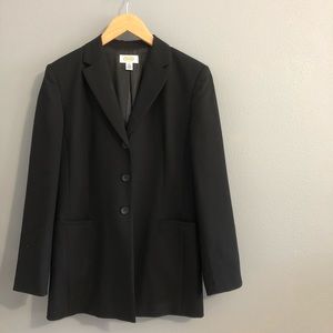 Talbots 3 button wool blazer - sz 10 - black